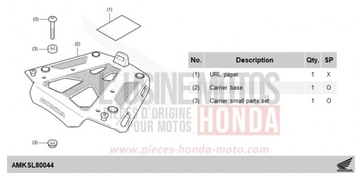 KIT,CARRIER BRKT (AL) CRF1100D4R de 2024